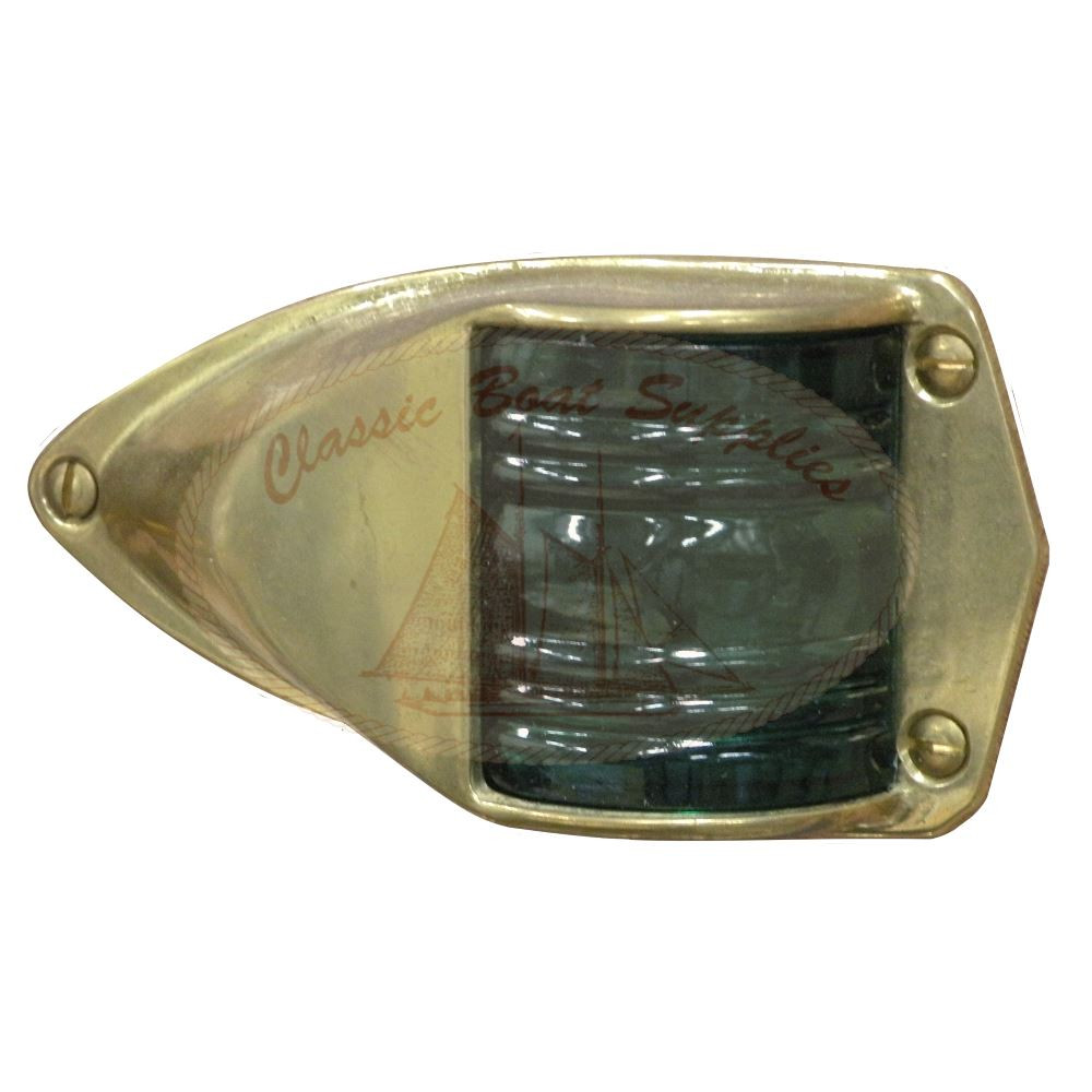 Brass Navigation Lights Teardrop Starboard Light 112.5 Degrees
