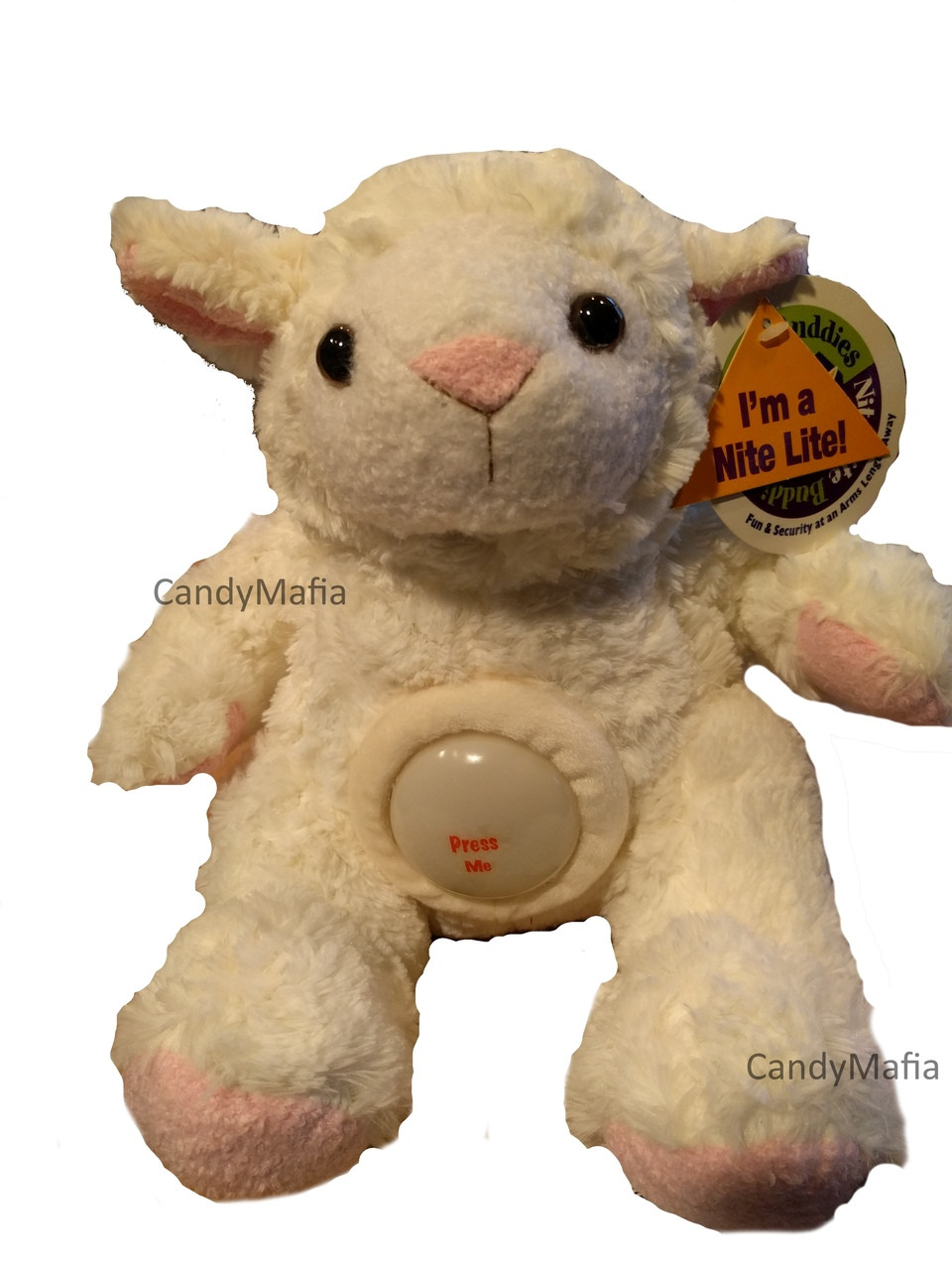 white lamb stuffed animal