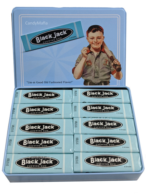 Black Jack Licorice Gum TIN