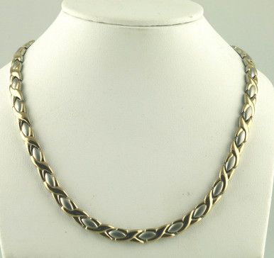 Stainless Magnetic Necklace - Oval X SG | Superior Magnetics