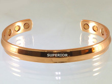 This copper magnet bracelet is very popular amongst men. It is our thickest magnetic copper bracelet making it the most durable for a working man