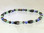 Magnetic Anklet made with triple strength hematite magnets, Aventurine and Sodalite
