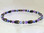 This magnetic ankle bracelet is made with triple strength magnetic hematite, Amethyst & Sodalite. Hematite is