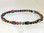 Magnetic ankle bracelet made with triple strength hematite, Red & Yellow Tiger Eye