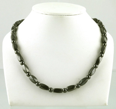 Magnetic necklace made with triple strength magnetic hematite