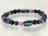 Magnetic bracelet made with triple strength magnetic Hematite combined with gemstones Garnet and Rhodonite