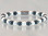 Magnetic bracelet made with triple strength 6mm round magnetized pearlized and black hematite