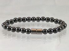 Magnetic bracelet made with triple strength magnetic 6mm Hematite beads