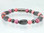 Magnetic Bracelet made with triple strength magnetic Hematite combined with Impression Jasper(Fuchsia) & Rhodonite