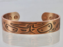 Northwest Native American pattern copper magnetic bracelet for men
