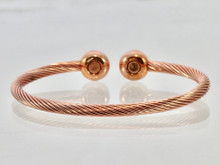 Classic Q-Ray style twisted wire copper magnetic bracelet
