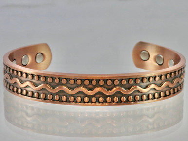 Beautiful Aboriginal motif copper bracelet