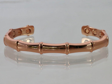 This copper bracelet looks like a piece of bamboo bent around your wrist.