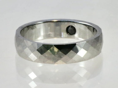 This tungsten carbide ring with Germanium for optimum balance.