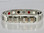Magnetic Bracelet Rhodium Square SG 15/32" wide x 13/32" long link with 19 rare earth magnets in 8 1/8" length. It has a magnetic therapy pull strength of 650 grams.