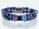 Magnetic bracelet made with a double row of triple strength hematite mixed with Amethyst and Sodalite gemstones.