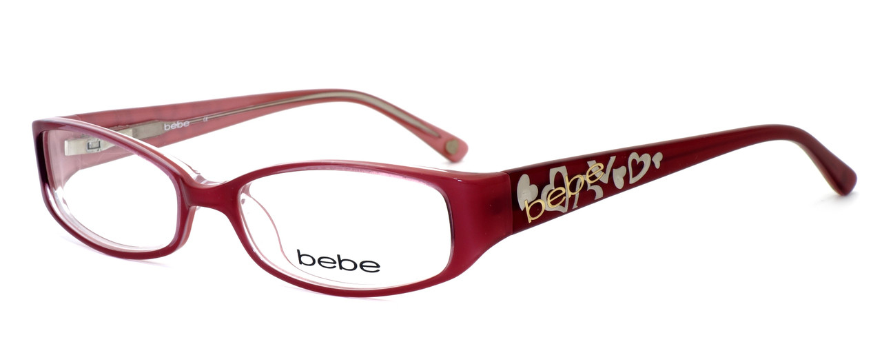 Bebe Womens Designer Eyeglasses 5040 In Rose Rx Bi Focal Designer