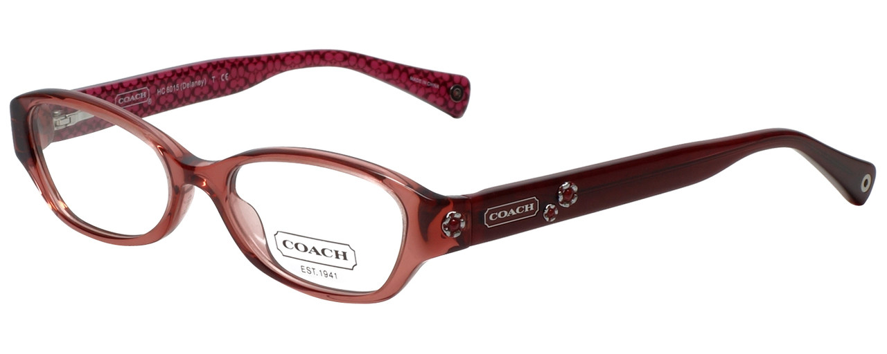Coach Designer Eyeglasses Hc6015 5032 In Burgundy 48mm Rx Single