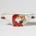 Vietri Old St. Nick Handled Bowl with Presents 12.25x6.5 in OSN-78047