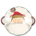 Vietri Old St. Nick Scallop Handled Bowl with Face 16.25 in OSN-78063