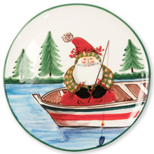 Vietri Old St. Nick Round Platter - Fishing 13.75 in OSN-78070