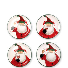 Vietri Old St. Nick Cocktail Plate Set of 4 6.75 in OSN-78072