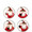 Vietri Old St. Nick Cocktail Plate Set of 4 6.75 in OSN-78072