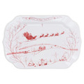 Juliska Country Estate Winter Frolic Ruby Gift Tray Joy to The World 7.5 in CE76-73