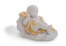 Lladro Baby Jesus Nativity Figurine, Golden Lustre 2x3.5x2 in 01007087