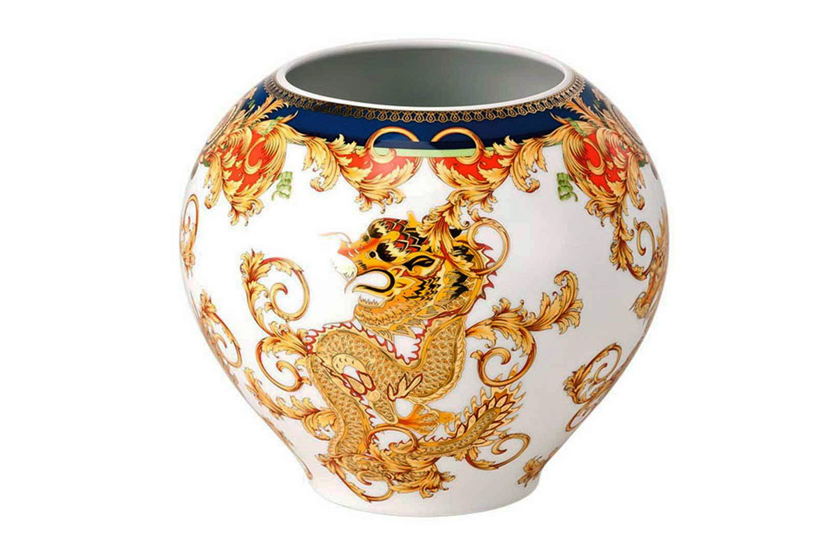 Versace Legend of the Dragon Globe Vase 6.25 in 1440140363326416