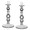 William Yeoward Candida Pair of Candlesticks 20 in Glass 801213