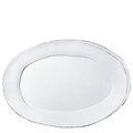 Vietri Lastra White Large Oval Platter 18.5x12.5 in. LAS-2626W