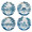 Juliska Country Estate Delft Blue Party Plates Set of Four 8.5 in CE63SET.44