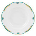 Herend Princess Victoria Turquoise Rim Soup Plate 8 in ABGNTQ00505-0-00
