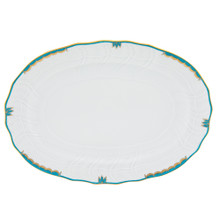 Herend Princess Victoria Turquoise Oval Platter 15x11.5 in ABGNTQ01102-0-00