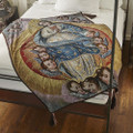 Jan Barboglio Our Lady of Little Angels Throw Blanket Velvet 70x1x50 in 6630 Fall 2020