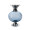 Arte Italica Giovanna Pewter & crystal Blue Vase 15.5x11 in PE894B