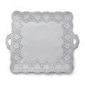 Arte Italica Merletto White Square Platter with Handles 13.75 in MER0043W