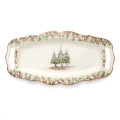 Arte Italica Natale Large Rectangular Tray with Handles 17.5x8.75 in NAT6836