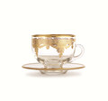 Arte Italica Vetro Gold Coffee Cup & Saucer SSR19ESOZ