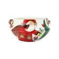 Vietri Old St. Nick Cachepot with Gifts 13.75x8.5 in OSN-78185