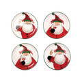 Vietri Old St. Nick Cocktail Plates Set of Four 6.75 in OSN-78072-GB