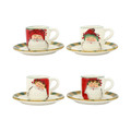 Vietri Old St. Nick Espresso Cup & Saucer Assorted 3 oz OSN-7809N