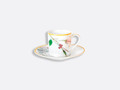 Bernardaud Jardin Indien Espresso Cup & Saucer 3 oz 0488.79