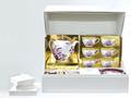 Bernardaud Prunus Tea Set (Teapot, Creamer, Sugar Bowl, 6 Cups and Saucers 1831.22626