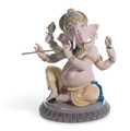 Lladro Bansuri Ganesha Figurine 9x7x6 in 01008303