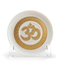 Lladro Om Decorative Plate with Stand Golden Lustre 4 in 01009156