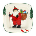 Vietri Old St. Nick 2023 Small Rimmed Square Platter with Gifts 11 in OSN-78145