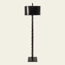 Jan Barboglio La Reata d'Piso Lasso Iron Encircled Heavy Stem Follor Lamp 19x12x72 in 1935