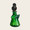 Jan Barboglio Angel-ito Bendito Small Decanter with Iron Angel Halo Topper Verde 3x3x7 in 5551GR